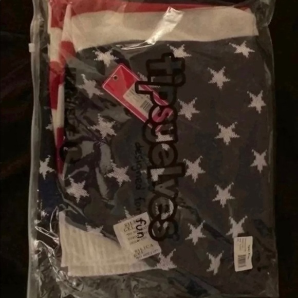 USA American Flag Sweater Tipsy Elves NEW With Tags In Original Packaging - Picture 2 of 7